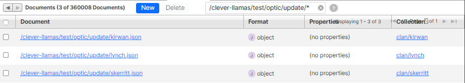 List of three documents List of three documents